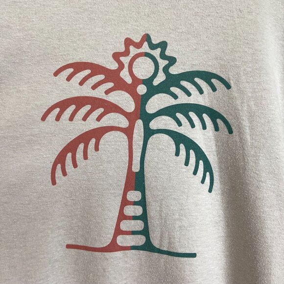 WOHVEN Men's (XXL) 2 Neutral Color T Shirts with Palm Trees - Picture 2 of 6